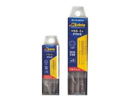 Kobaltový vrták Co5 do kovu R9K5 4.5 mm, vrcholový úhel 135*, DIN338 | 07-01-6045
