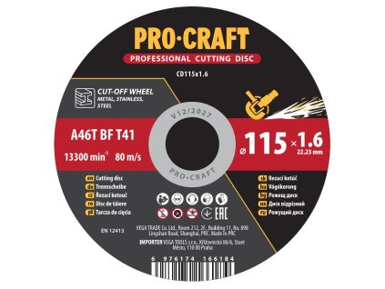 Řezný kotouč Procraft CD115x1.6 | CD115x1.6
