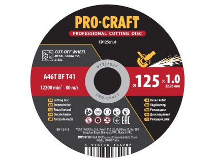 Řezný kotouč Procraft CD125x1.0 | CD125x1.0