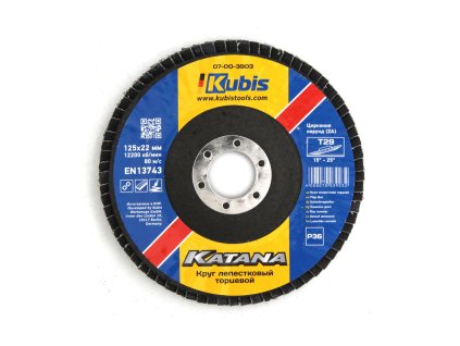Kotouč lamenový Т29 Р36, 125*22 мм, Zirconia KATANA ocel/nerez | 07-00-3903