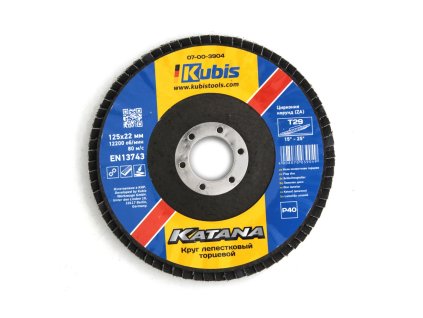 Kotouč lamenový Т29 Р40, 125*22 мм, Zirconia KATANA ocel/nerez | 07-00-3904