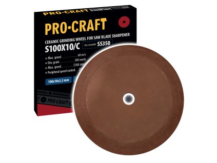 Brusný kotouč pro ostřičku pilových kotoučů Procraft S100X10/C /SS350 | S100X10/C