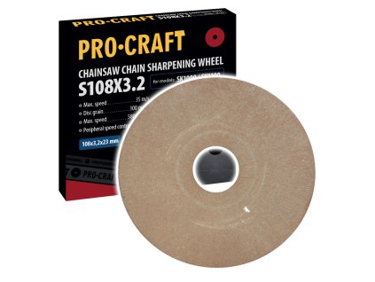 Brusný kotouč pro ostřičku řetězových pil Procraft S108X3.2 /SK1000, SK1100 | S108X3.2