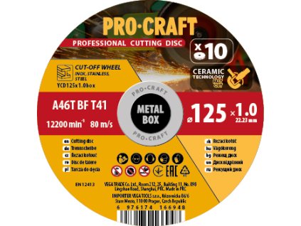 Sada řezných kotoučů Procraft YСD125x1.0b | YCD125x1.0b