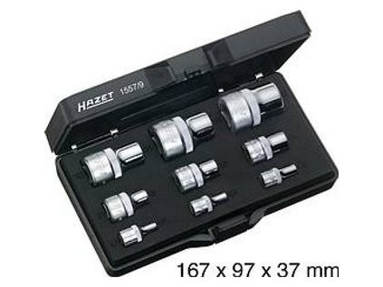 Sada vnitřních nástrčných klíčů 1/2", 1/4", 3/8" TORX 9 ks HAZET 1557/9 - HA003907