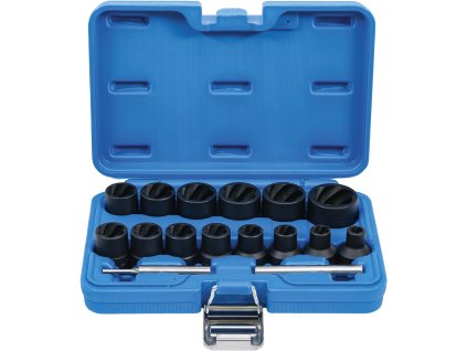Sada nástrčných klíčů na poškozené šrouby 1/2", 8 - 27 mm, 16 ks, B5269