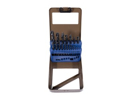 STAVTOOL Sada vrtáků do kovu HSS-R | 1-10 mm 19 dílů, kovový obal