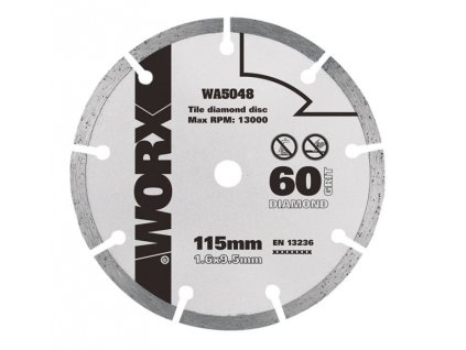 WA5048 - Diamantový kotouč 115 x 9,5 pro WU427, Worxsaw XL