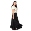Dámská sukně s volánem - černá - Velikost: S (Velikost S)