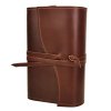 Kožený obal na knihu, hnědý - Velikost: malý (Velikost Malý)