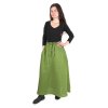 Lněná dámská dlouhá sukně - zelená - Velikost: S (Velikost S)
