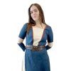 damske lnene saty sigrid modre 69c39d471e5ff