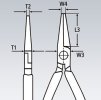 Zahnuté půlkulaté kleště 200 mm Knipex pro mechaniky - 3831200