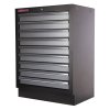 Celokovová dílenská skříňka PROFI, 9 zásuvek, 680 x 458 x 910 mm - TGC1309