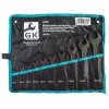 GK TOOLS Sada plochých klíčů 10 dílů | 6-32 mm, textilní obal