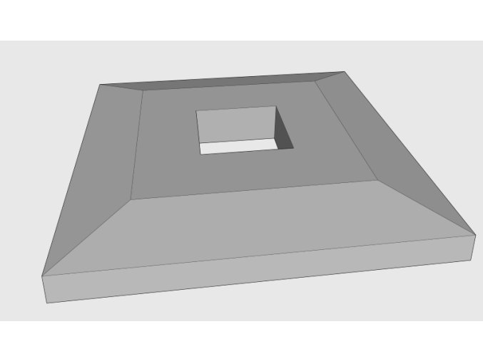 kominova kryci deska typova 64x64 otvor 17x17 kod TDB64x64 17x17 10004