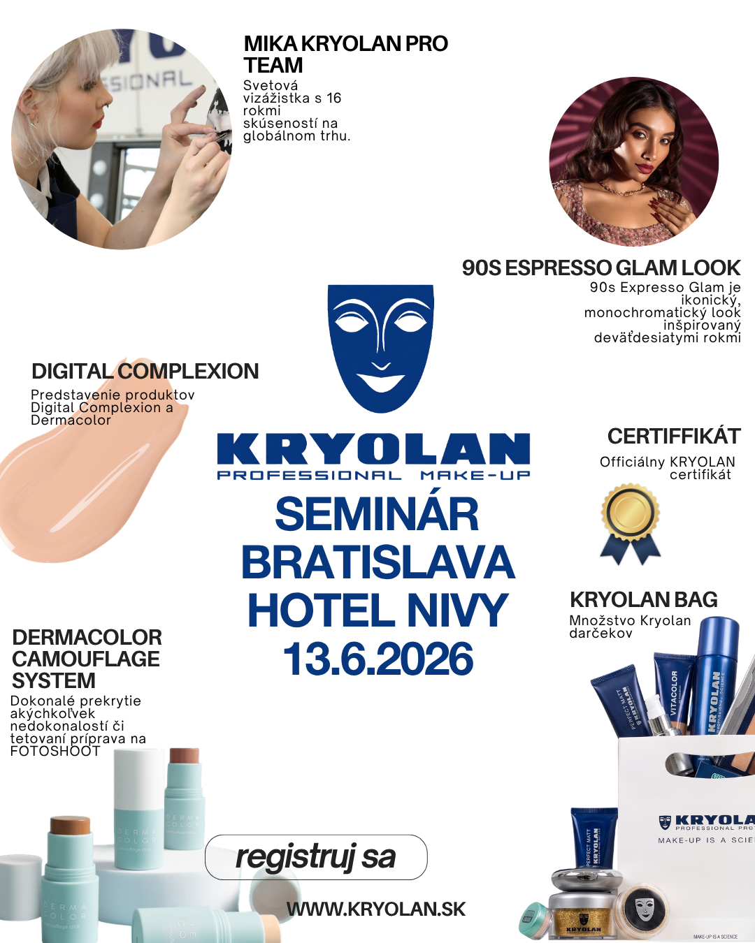 KRYOLAN SEMINÁR BRATISLAVA 13.6.2026