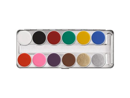 Aquacolor Palette 12 farieb (Farba Kryolan 1W - 12W)