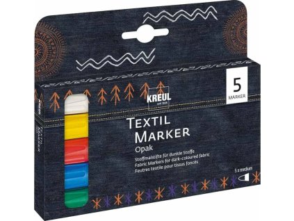 Textile Marker Opaque Sada fixiek na textil 2 - 4 mm 5 ks