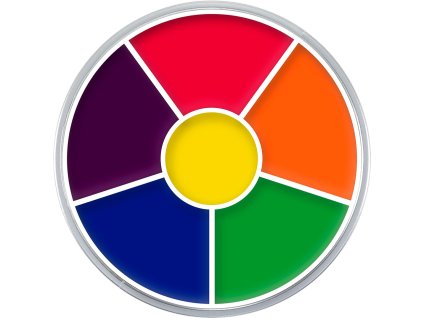 Cream Color Circle UV-Dayglow 6 farieb