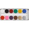 Aquacolor Palette 12 farieb (Farba Kryolan 1W - 12W)