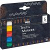 Textile Marker Opaque Sada fixiek na textil 2 - 4 mm 5 ks