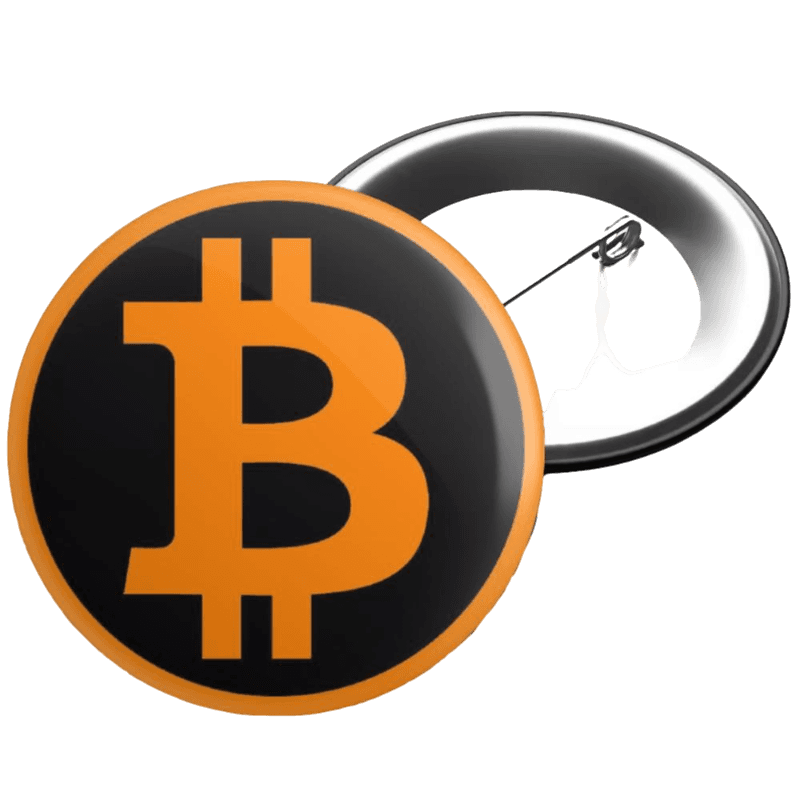 Placka Bitcoin o průměru 37mm