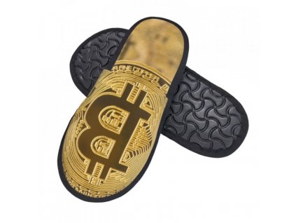 KL025 Pantofle Bitcoin (zlaté) 2