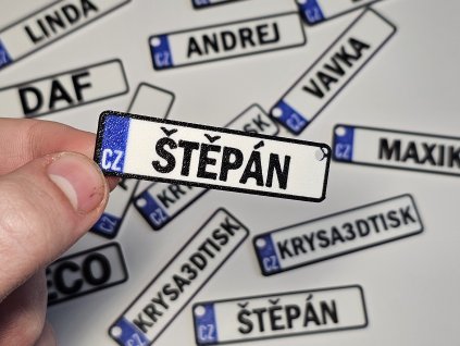 SPZ klíčenka s VLASTNÍM TEXTEM!
