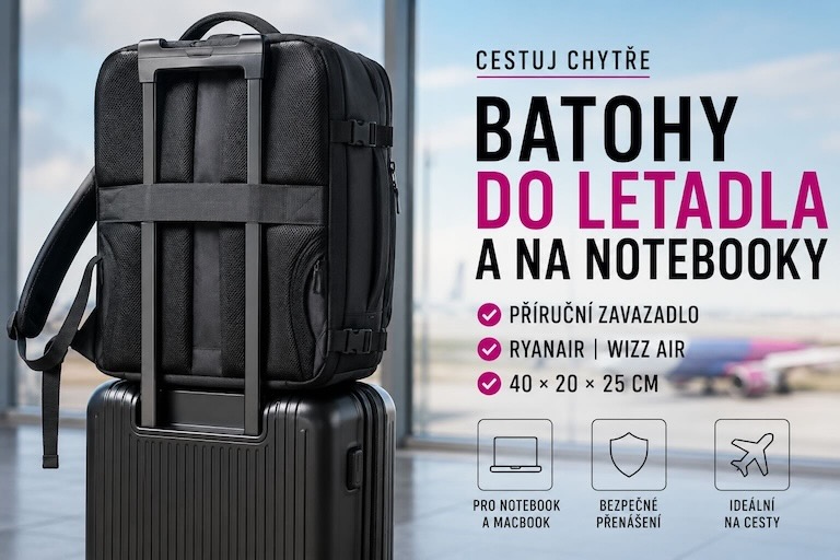 Jak vybrat batoh do letadla? Ideální příruční zavazadlo pro Ryanair, Wizz Air i notebook