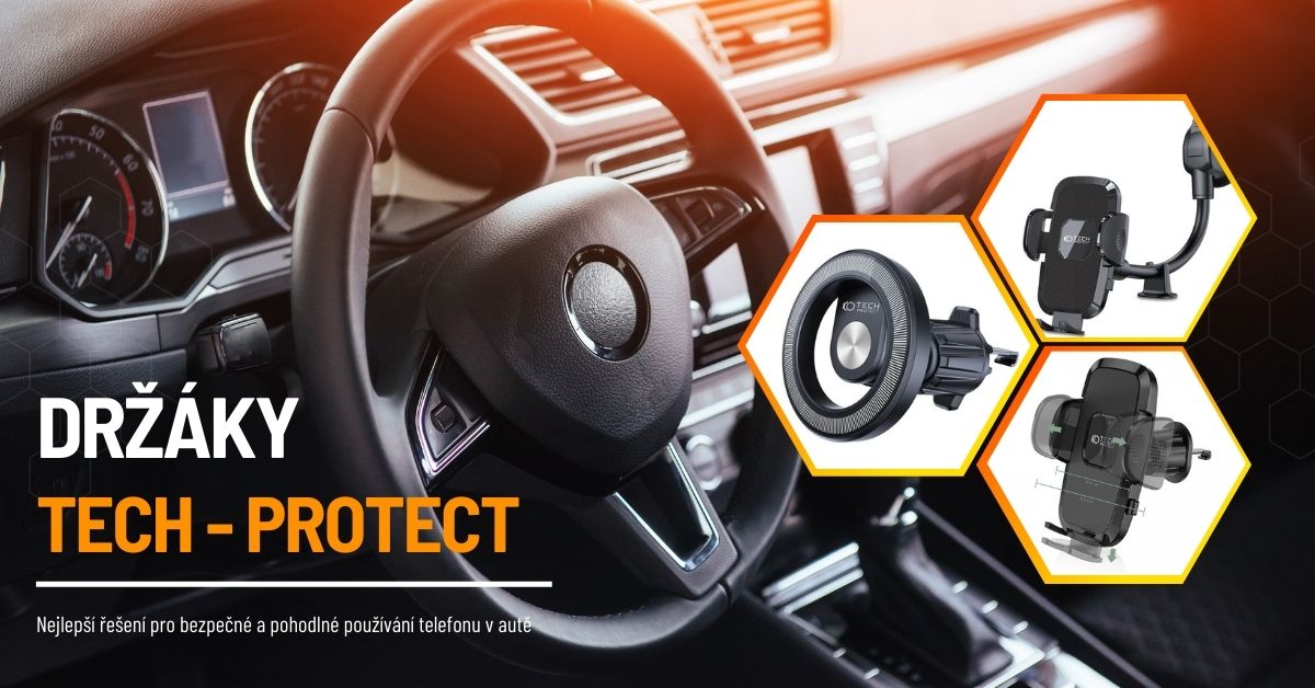 Nejlepší řešení pro bezpečné a pohodlné používání telefonu v autě: TOP 3 držáky Tech-Protect do auta