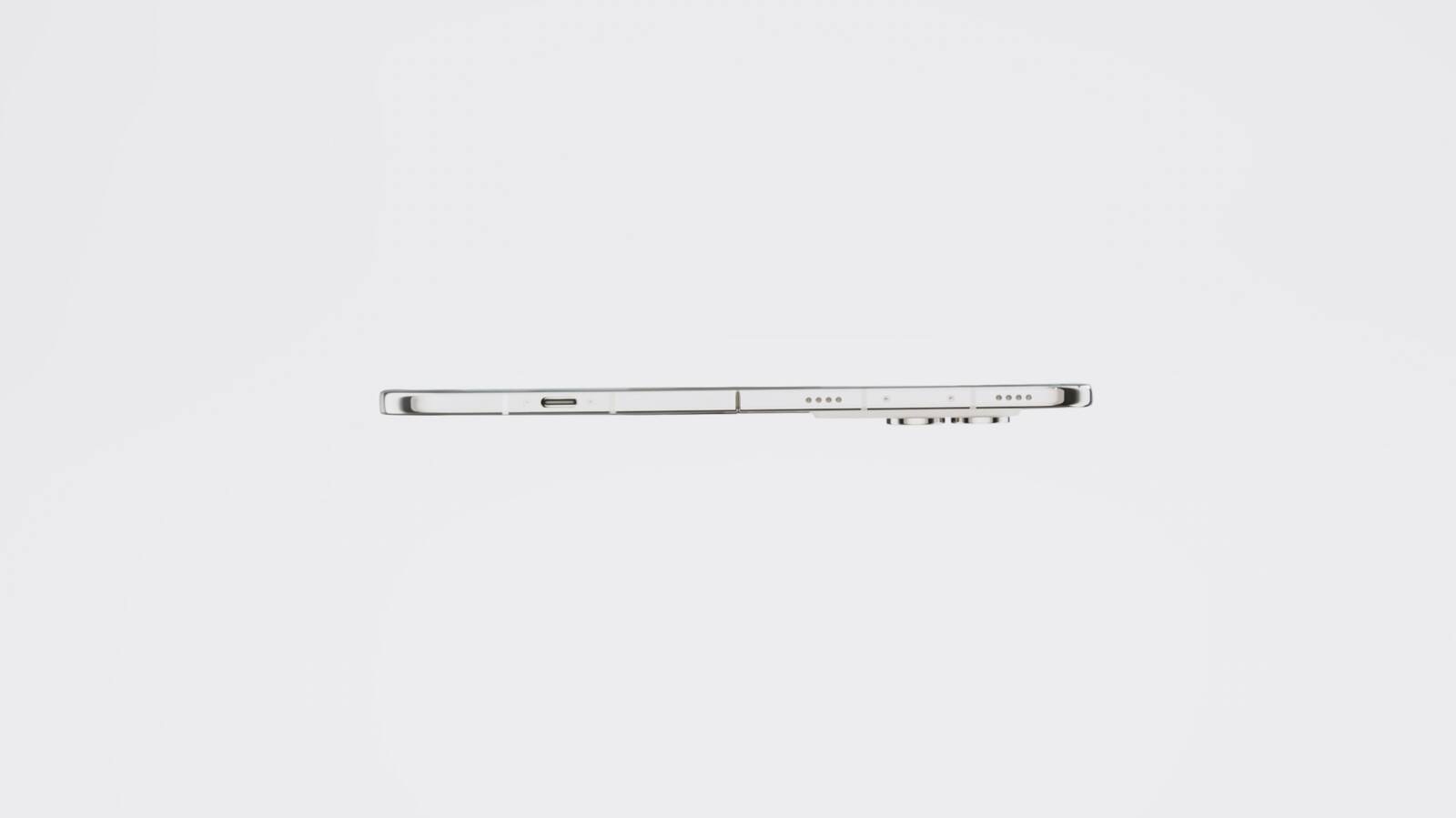 iPhone Duo z profilu v otevřeném stavu