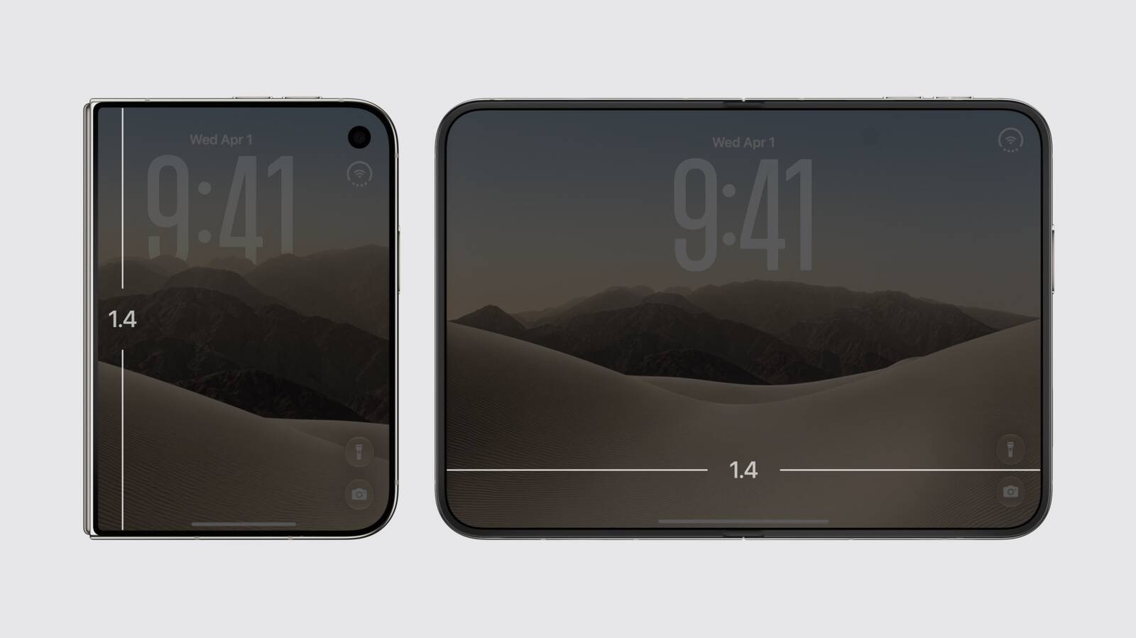 iPhone Duo – velikost 5,4 a 7,6 palcového displeje