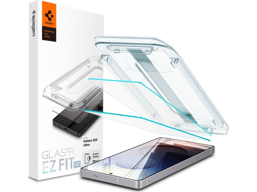 Tvrzené sklo SPIGEN GLAS.TR ”EZ FIT” HD 2-PACK GALAXY S25 ULTRA CLEAR