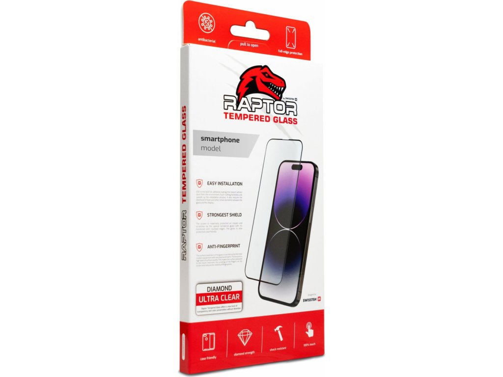 SWISSTEN RAPTOR DIAMOND ULTRA CLEAR 3D TEMPEROVANÉ SKLO PRE XIAOMI REDMI NOTE 12 PRO4G ČIERNE