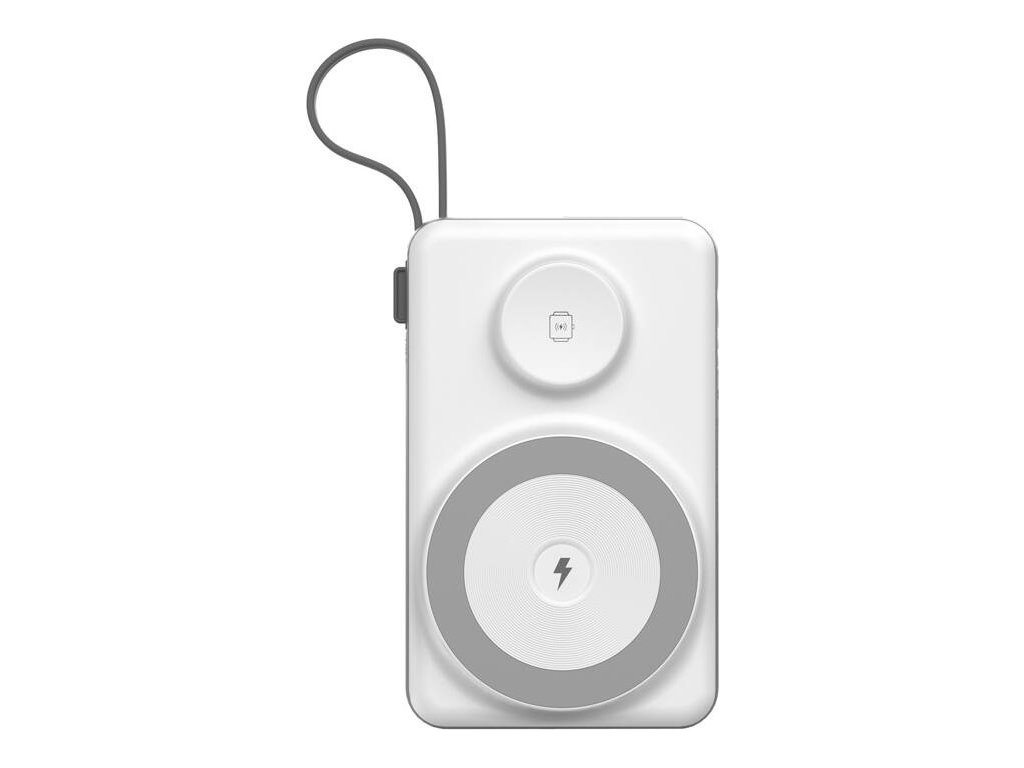 Choetech Powerbank B695 s MagSafe pre iPhone a Apple Watch 10000mAh LED (sivá)
