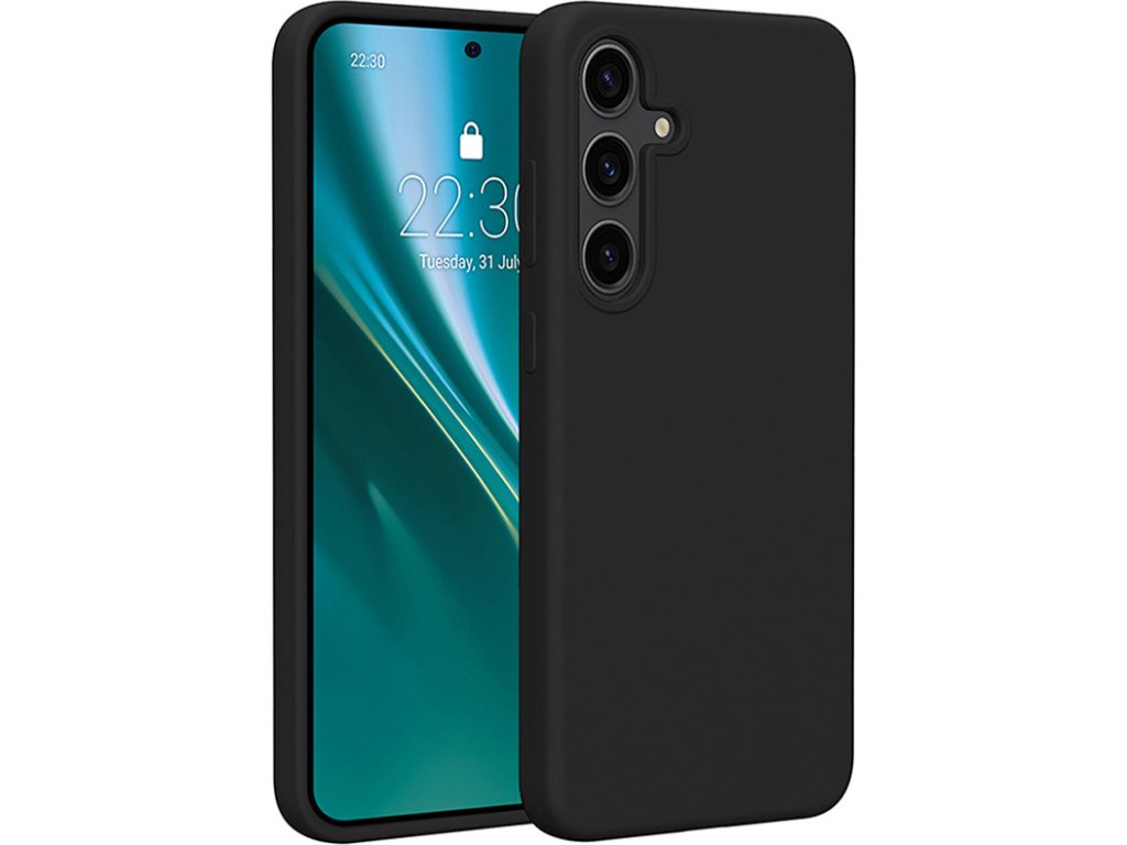 Silikónový obal Etteri pre Samsung Galaxy S25 čierny