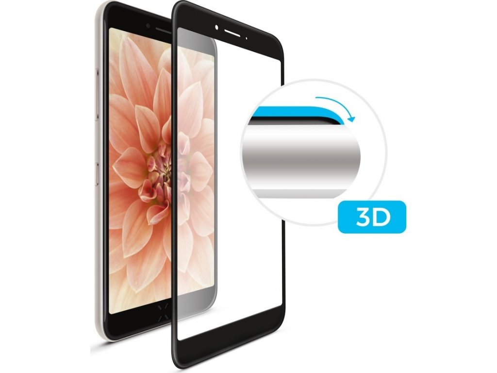 Ochranné tvrzené sklo FIXED 3D Full-Cover pro Apple iPhone 6/6S, s lepením přes celý displej, černé