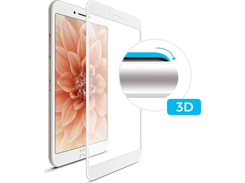Ochranné tvrzené sklo FIXED 3D Full-Cover pro Apple iPhone 6/6S, s lepením přes celý displej, bílé