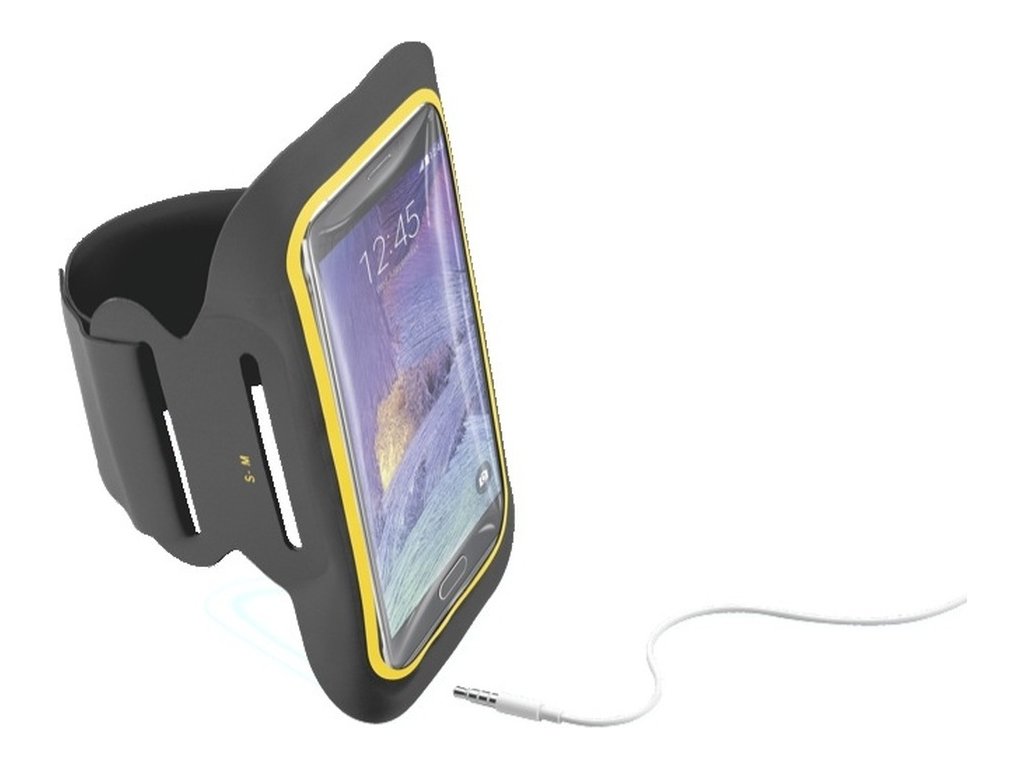 Športové soft puzdro CellularLine ARMBAND FITNESS, pre smartfóny do veľkosti 5,5", čierne