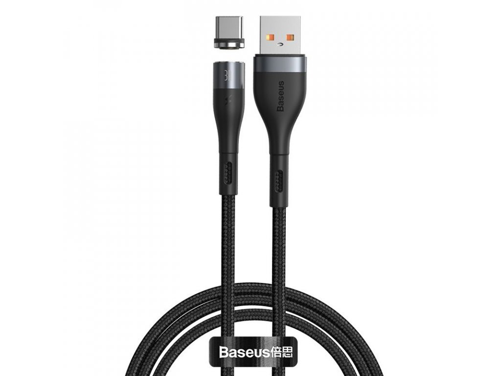 Baseus magnetický kábel USB-C Zinc Type-c 100cm/3A, Black