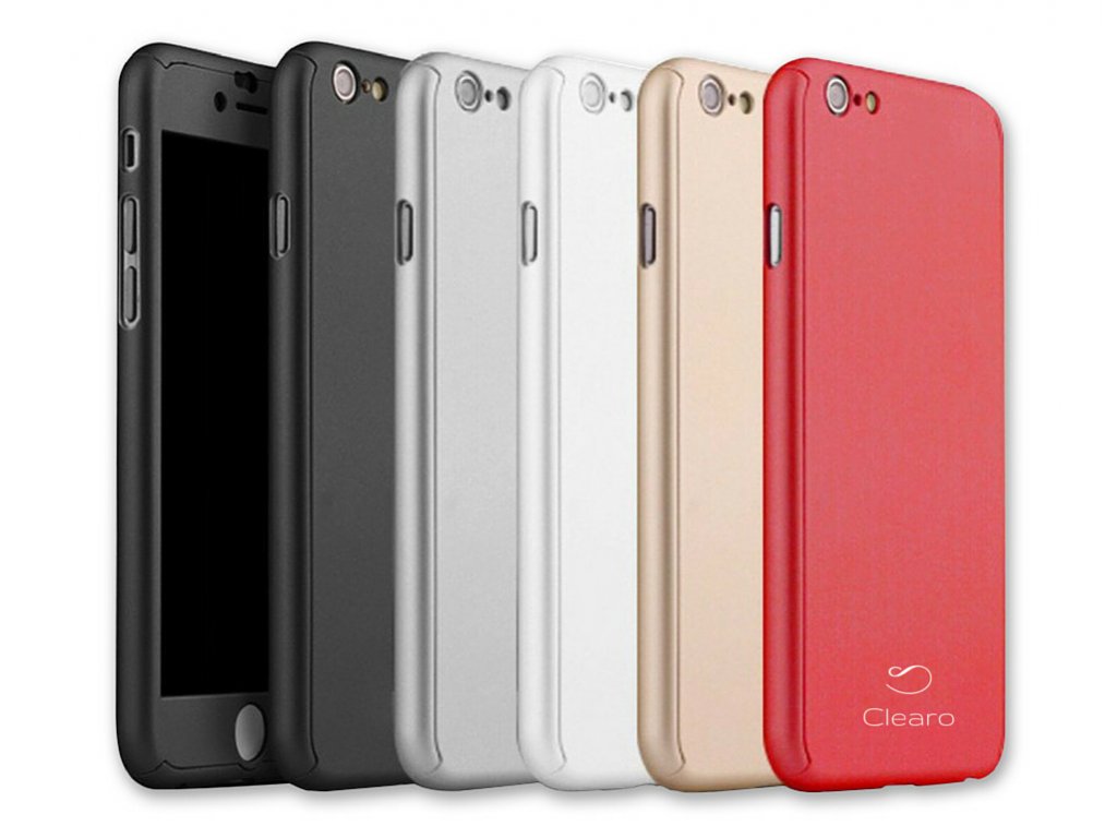 Kryt Clearo Luxury Defender 360 + tvrzené sklo na displej pro iPhone 6/6s