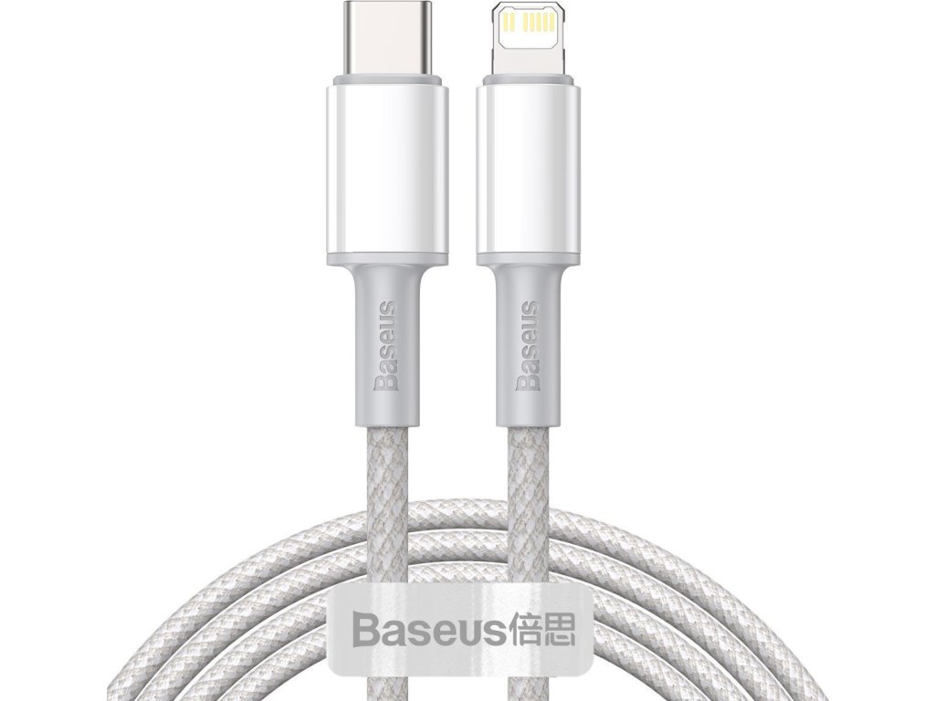 BASEUS DÁTA PD20W TYPE-C TO LIGHTNING CABLE 200CM WHITE