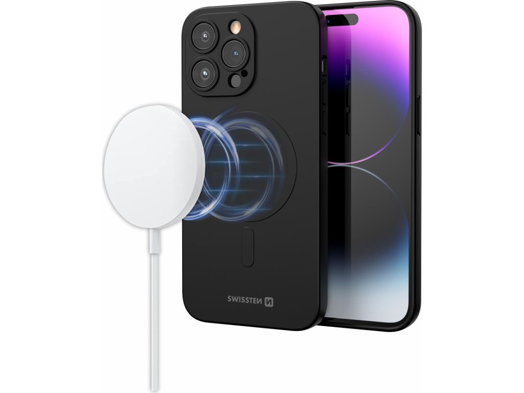 PÚZDRO SWISSTEN SOFT JOY MagStick PRE IPHONE 15 PLUS BLACK