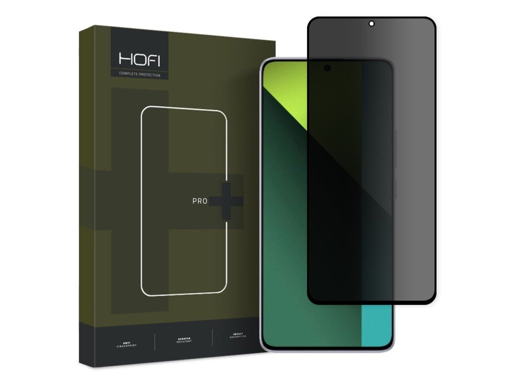 Privacy tvrdené sklo na displej zatmavujúce HOFI ANTI SPY GLASS PRO+ XIAOMI REDMI NOTE 13 5G / 13 PRO 4G / 5G PRIVACY
