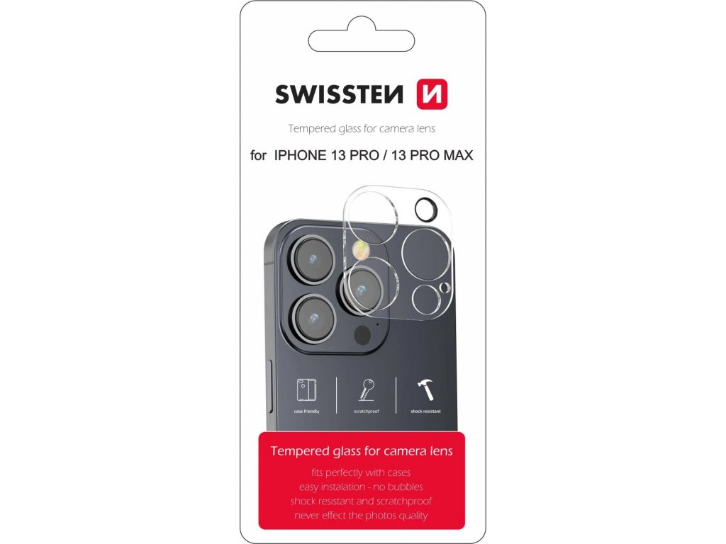 SWISSTEN Ochranné sklo na čočky fotoaparátu pro Apple iPhone 13 Pro / 13 Pro Max