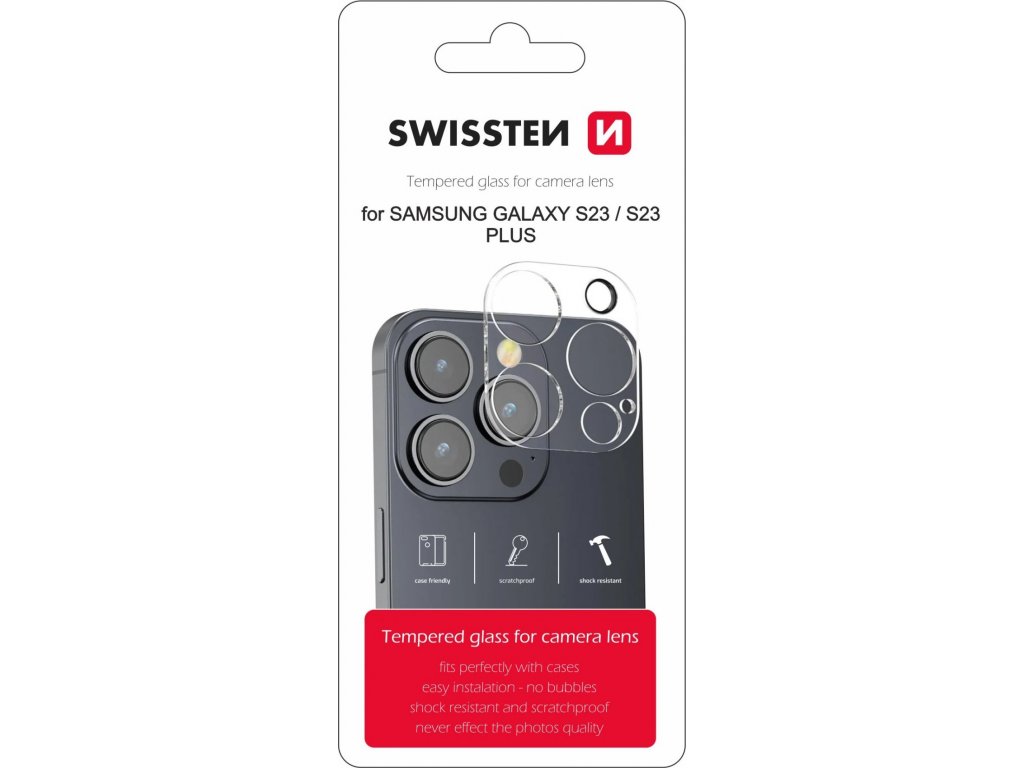 SWISSTEN OCHRANNÉ SKLO NA ŠOŠOVKY FOTOAPARÁTU PRE SAMSUNG GALAXY S23 / S23 PLUS