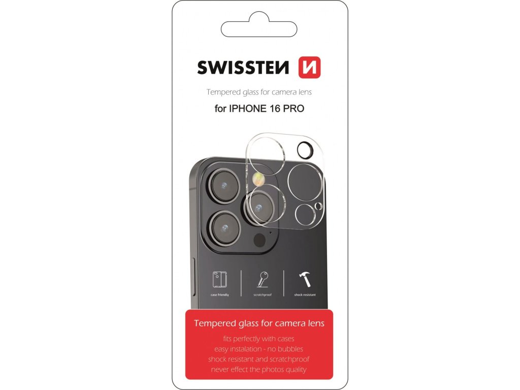SWISSTEN OCHRANNÉ SKLO NA ŠOŠOVKY FOTOAPARÁTU PRE APPLE IPHONE 16 PRO