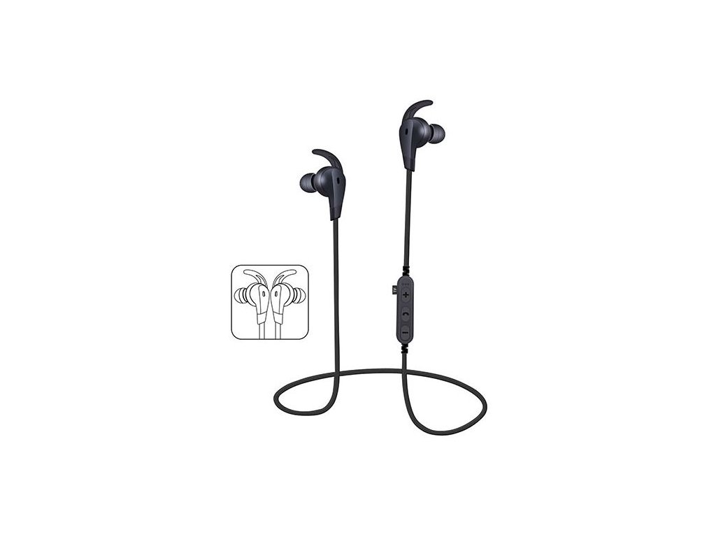 Bezdrátová headset sluchátka Clearo MS-T6, černá