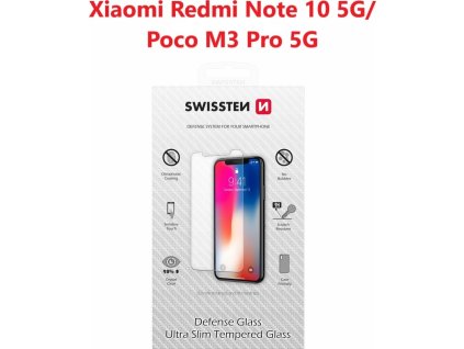 OCHRANNÉ TEMPEROVANÉ SKLO SWISSTEN PRE XIAOMI REDMI NOTE 10 5G/POCO M3 PRO 5G RE 2,5D